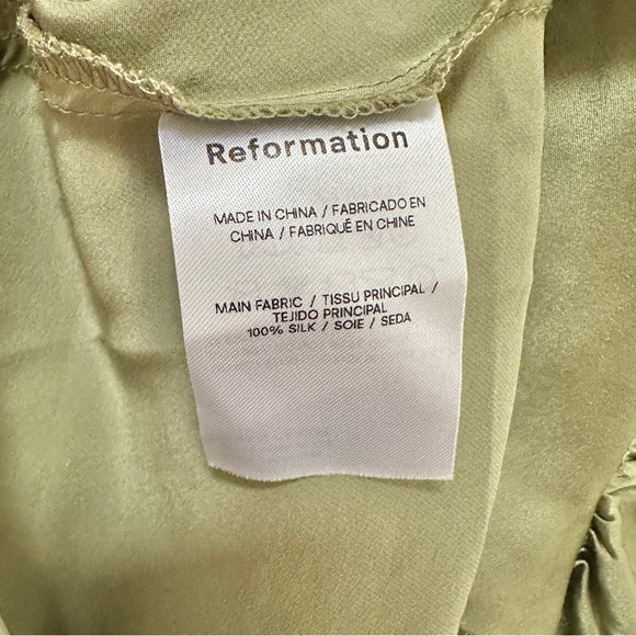 NWT Reformation Casette Silk Dress - Picture 11 of 12